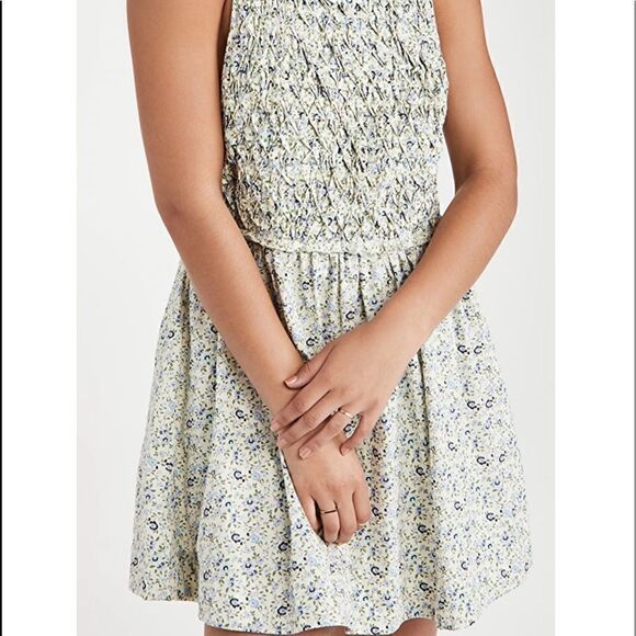 FREE PEOPLE Petunia Floral Open Back Sleeveless Mini Dress.Size L - Picture 6 of 17